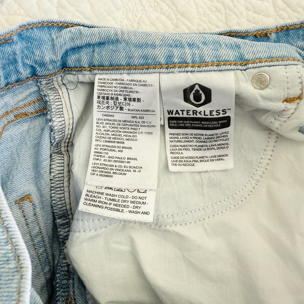 Levi's 70s High Slim Straight Jeans Premium Women's Size 32 Light Blue Denim - Picture 10 of 15